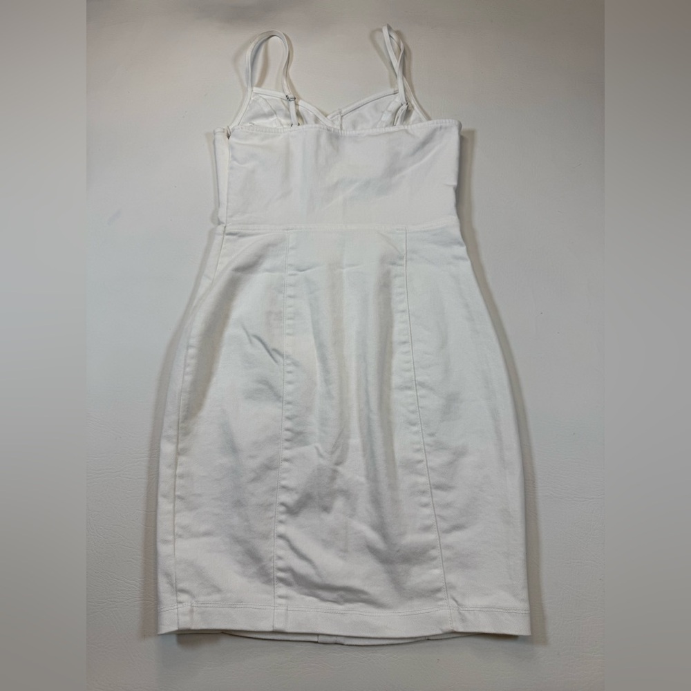 Blashe button down white pencil dress small sleeveless straps (bin GG54) - Picture 7 of 10